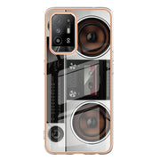 For OPPO A94 5G / A95 5G Electroplating Marble Dual-side IMD Phone Case(Retro Radio)