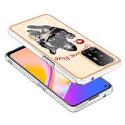 For OPPO A94 5G / A95 5G Electroplating Marble Dual-side IMD Phone Case(Lucky Dog)