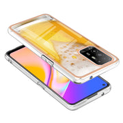 For OPPO A94 5G / A95 5G Electroplating Marble Dual-side IMD Phone Case(Draft Beer)