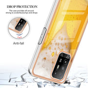 For OPPO A94 5G / A95 5G Electroplating Marble Dual-side IMD Phone Case(Draft Beer)