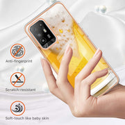 For OPPO A94 5G / A95 5G Electroplating Marble Dual-side IMD Phone Case(Draft Beer)