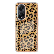 For OPPO A98 Electroplating Marble Dual-side IMD Phone Case(Leopard Print)