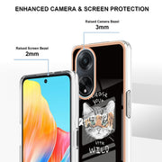 For OPPO A98 Electroplating Marble Dual-side IMD Phone Case(Natural Growth)