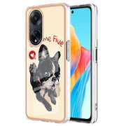 For OPPO A98 Electroplating Marble Dual-side IMD Phone Case(Lucky Dog)