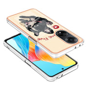 For OPPO A98 Electroplating Marble Dual-side IMD Phone Case(Lucky Dog)