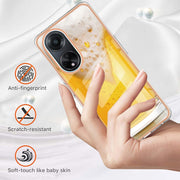 For OPPO A98 Electroplating Marble Dual-side IMD Phone Case(Draft Beer)