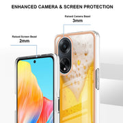 For OPPO A98 Electroplating Marble Dual-side IMD Phone Case(Draft Beer)
