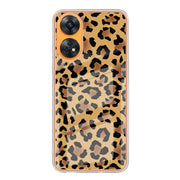 For OPPO Reno8 T 4G Electroplating Marble Dual-side IMD Phone Case(Leopard Print)