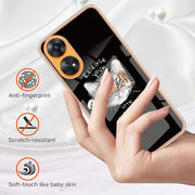 For OPPO Reno8 T 4G Electroplating Marble Dual-side IMD Phone Case(Natural Growth)