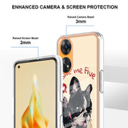 For OPPO Reno8 T 4G Electroplating Marble Dual-side IMD Phone Case(Lucky Dog)