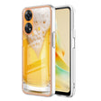 For OPPO Reno8 T 4G Electroplating Marble Dual-side IMD Phone Case(Draft Beer) - OPPO Cases by PMC TechLife | Online Shopping South Africa | PMC TechLife | Buy Now Pay Later Mobicred