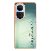 For OPPO Reno10 5G Global Electroplating Marble Dual-side IMD Phone Case(Smile)