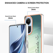 For OPPO Reno10 5G Global Electroplating Marble Dual-side IMD Phone Case(Smile)