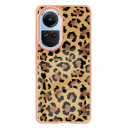For OPPO Reno10 5G Global Electroplating Marble Dual-side IMD Phone Case(Leopard Print)