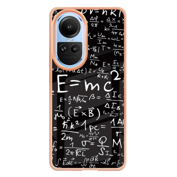 For OPPO Reno10 5G Global Electroplating Marble Dual-side IMD Phone Case(Equation)