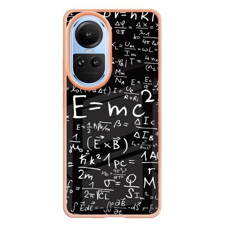 For OPPO Reno10 5G Global Electroplating Marble Dual-side IMD Phone Case(Equation)