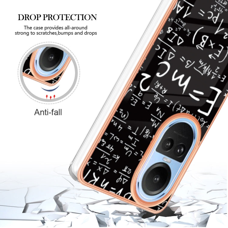 For OPPO Reno10 5G Global Electroplating Marble Dual-side IMD Phone Case(Equation)