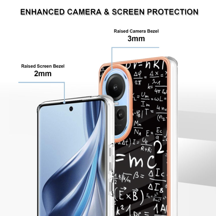 For OPPO Reno10 5G Global Electroplating Marble Dual-side IMD Phone Case(Equation)