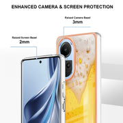 For OPPO Reno10 5G Global Electroplating Marble Dual-side IMD Phone Case(Draft Beer)