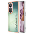 For OPPO Reno10 Pro 5G Global Electroplating Marble Dual-side IMD Phone Case(Smile) - OPPO Cases by PMC TechLife | Online Shopping South Africa | PMC TechLife | Buy Now Pay Later Mobicred