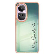 For OPPO Reno10 Pro 5G Global Electroplating Marble Dual-side IMD Phone Case(Smile)