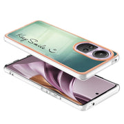 For OPPO Reno10 Pro 5G Global Electroplating Marble Dual-side IMD Phone Case(Smile)
