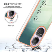 For OPPO Reno10 Pro 5G Global Electroplating Marble Dual-side IMD Phone Case(Smile)