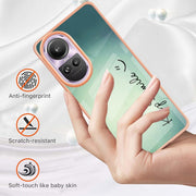For OPPO Reno10 Pro 5G Global Electroplating Marble Dual-side IMD Phone Case(Smile)