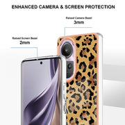 For OPPO Reno10 Pro 5G Global Electroplating Marble Dual-side IMD Phone Case(Leopard Print)