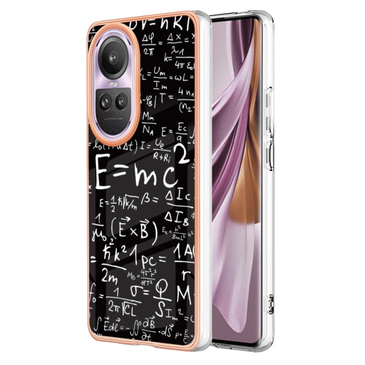 For OPPO Reno10 Pro 5G Global Electroplating Marble Dual-side IMD Phone Case(Equation)