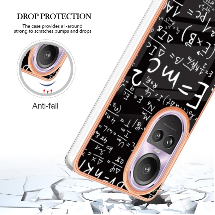For OPPO Reno10 Pro 5G Global Electroplating Marble Dual-side IMD Phone Case(Equation)