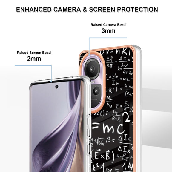 For OPPO Reno10 Pro 5G Global Electroplating Marble Dual-side IMD Phone Case(Equation)