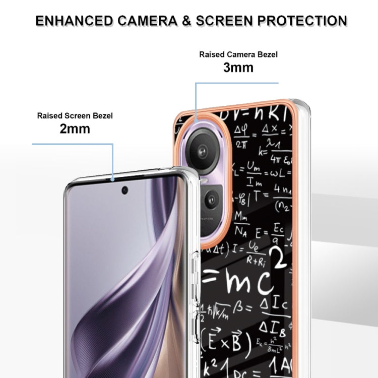 For OPPO Reno10 Pro 5G Global Electroplating Marble Dual-side IMD Phone Case(Equation)