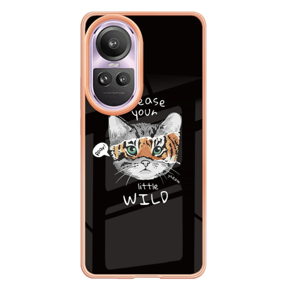 For OPPO Reno10 Pro 5G Global Electroplating Marble Dual-side IMD Phone Case(Natural Growth)