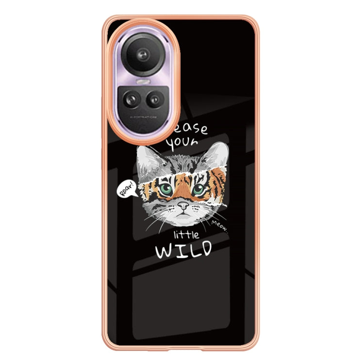 For OPPO Reno10 Pro 5G Global Electroplating Marble Dual-side IMD Phone Case(Natural Growth)