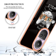For OPPO Reno10 Pro 5G Global Electroplating Marble Dual-side IMD Phone Case(Natural Growth)
