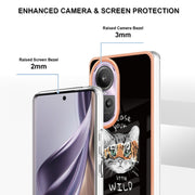 For OPPO Reno10 Pro 5G Global Electroplating Marble Dual-side IMD Phone Case(Natural Growth)