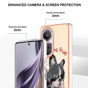 For OPPO Reno10 Pro 5G Global Electroplating Marble Dual-side IMD Phone Case(Lucky Dog)