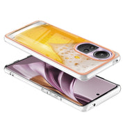For OPPO Reno10 Pro 5G Global Electroplating Marble Dual-side IMD Phone Case(Draft Beer)