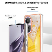 For OPPO Reno10 Pro 5G Global Electroplating Marble Dual-side IMD Phone Case(Draft Beer)