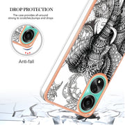 For OPPO A78 4G Electroplating Marble Dual-side IMD Phone Case(Totem Elephant)