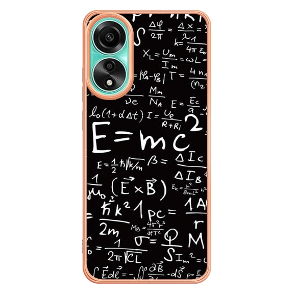 For OPPO A78 4G Electroplating Marble Dual-side IMD Phone Case(Equation)