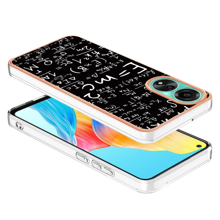 For OPPO A78 4G Electroplating Marble Dual-side IMD Phone Case(Equation)