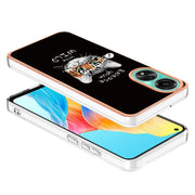 For OPPO A78 4G Electroplating Marble Dual-side IMD Phone Case(Natural Growth)
