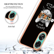 For OPPO A78 4G Electroplating Marble Dual-side IMD Phone Case(Natural Growth)