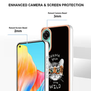 For OPPO A78 4G Electroplating Marble Dual-side IMD Phone Case(Natural Growth)