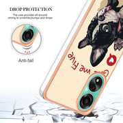 For OPPO A78 4G Electroplating Marble Dual-side IMD Phone Case(Lucky Dog)