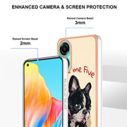 For OPPO A78 4G Electroplating Marble Dual-side IMD Phone Case(Lucky Dog)