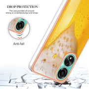 For OPPO A78 4G Electroplating Marble Dual-side IMD Phone Case(Draft Beer)
