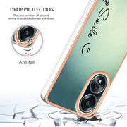 For OPPO A58 4G Electroplating Marble Dual-side IMD Phone Case(Smile)